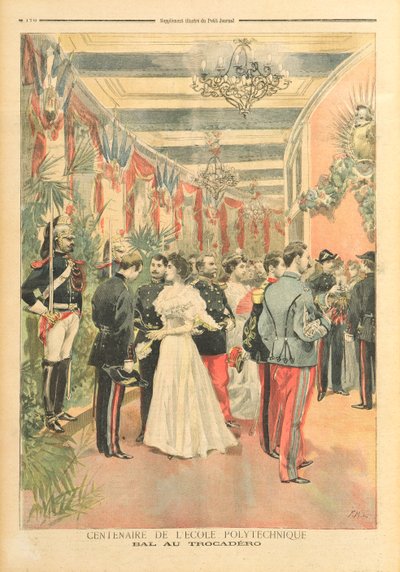 The Centenary of the Ecole Polytechnique: Et bal på Trocadero, fra det illustrerede supplement til 